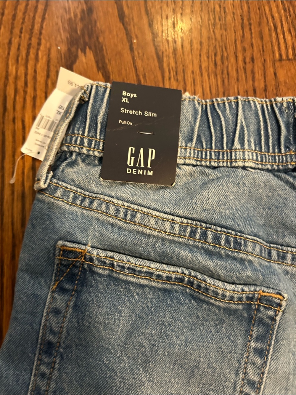 Light Blue Boy’s Jeans with Elastic Waist - Picture 6 of 6